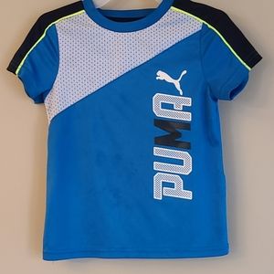 Puma blue athletic short sleeved tee shirt